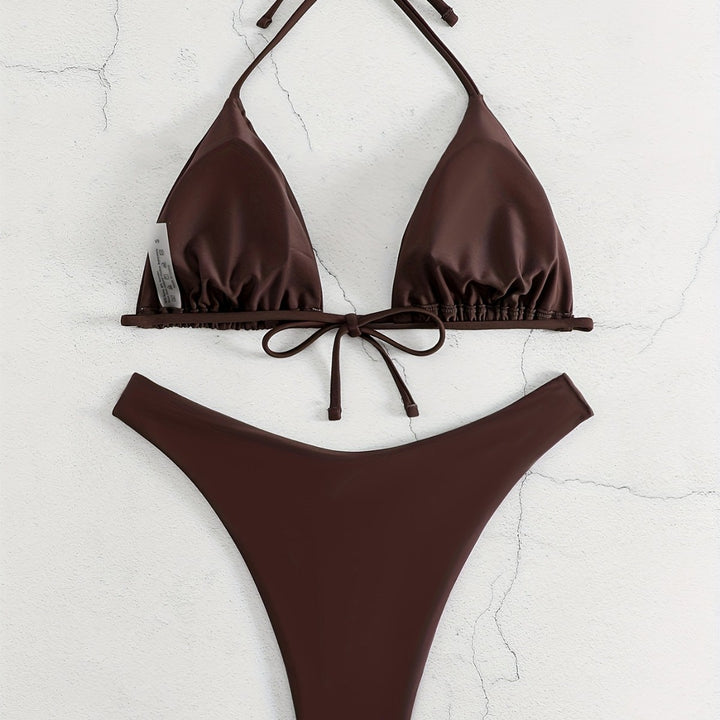 Damen Triangel-Bikini-Set mit gerafftem Design Echo Archiv
