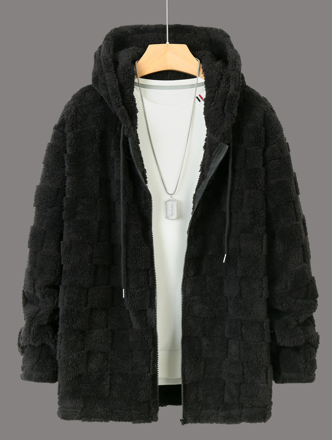 Herren Fleecejacke mit strukturiertem Design und praktischem Reißverschluss – Taviero