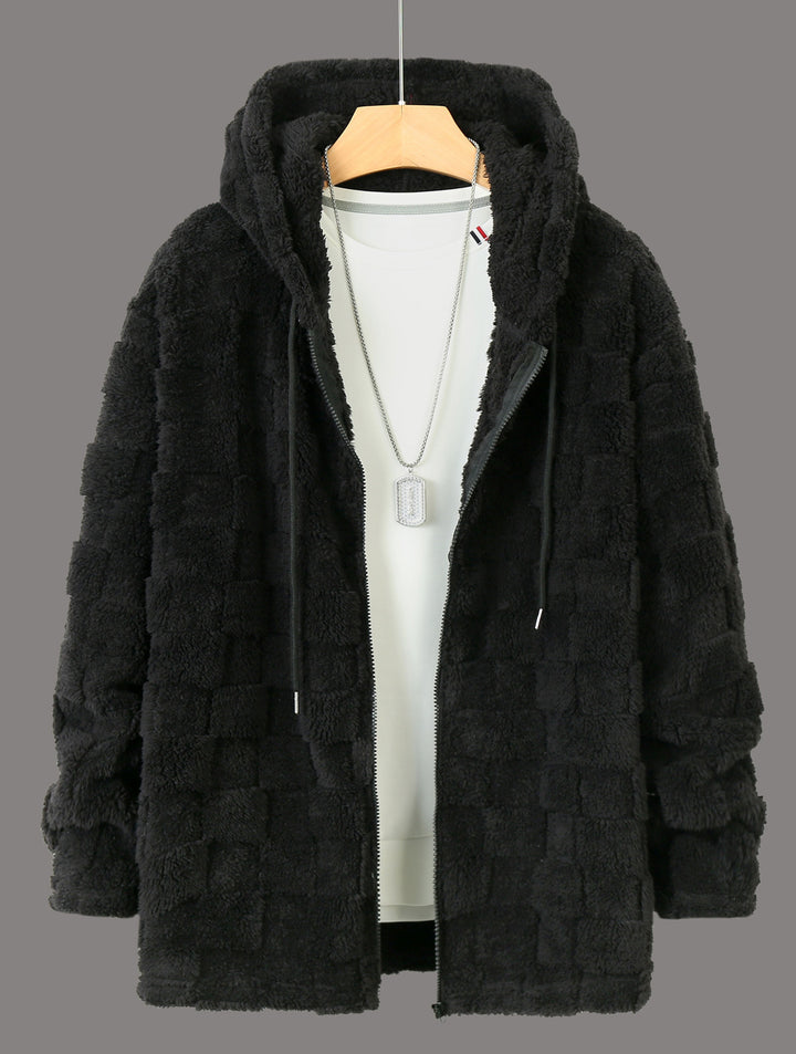 Herren Fleecejacke mit strukturiertem Design und praktischem Reißverschluss Echoarchiv
