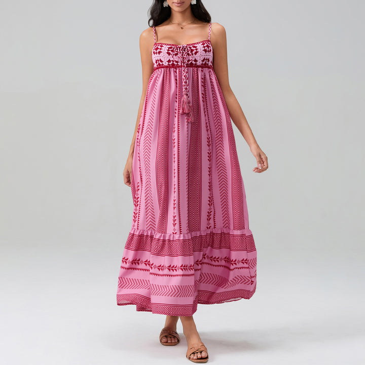 Damen Maxikleid mit raffiniertem Boho-Muster Echo Archiv