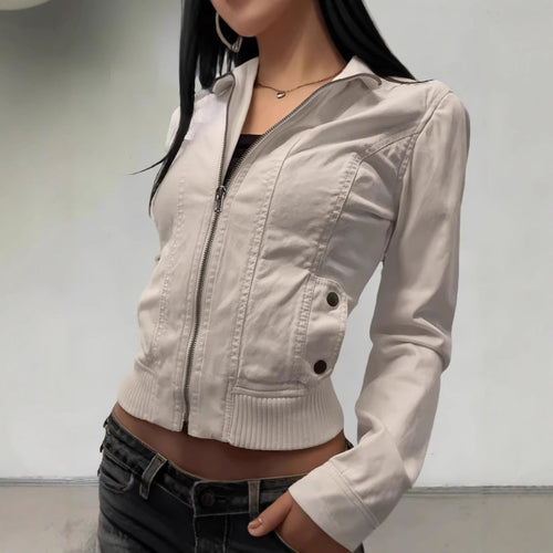 Damen leichte Übergangsjacke mit strukturiertem Design Echoarchiv
