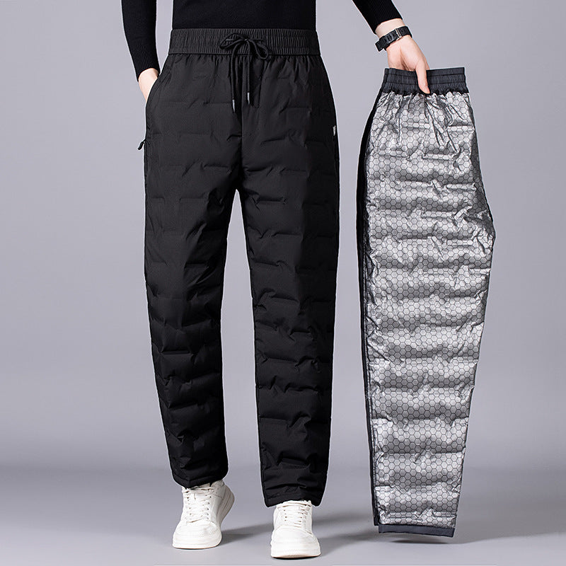 Herren Gepolsterte Thermohose mit Steppung, elastischem Bund und Reißverschlusstaschen Echo Archiv