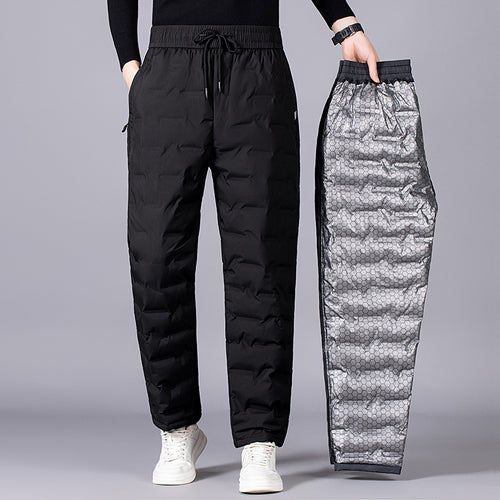 Herren Gepolsterte Thermohose mit Steppung, elastischem Bund und Reißverschlusstaschen Echo Archiv