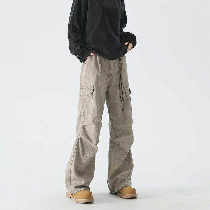 Damen Cargo-Hose mit weiten Beinen und praktischen Taschen Echoarchiv