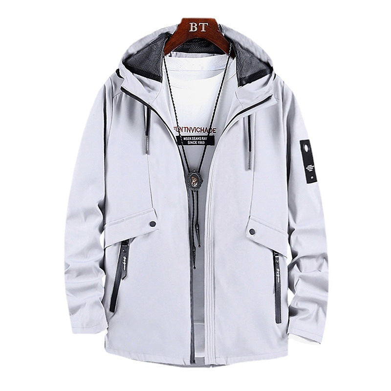 Herren Softshell-Fieldblouson mit Kapuze, verdecktem Zwei-Wege-Reißverschluss und multiplen Utility-Taschen Echo Archiv