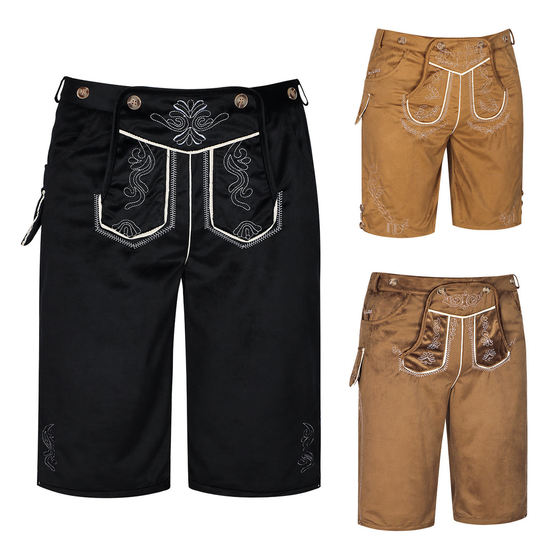Herren nan kurze Trachtenhose mit besticktem Hosenlatz und Komfortbund Echo Archiv