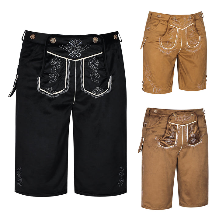 Herren nan kurze Trachtenhose mit besticktem Hosenlatz und Komfortbund Echo Archiv