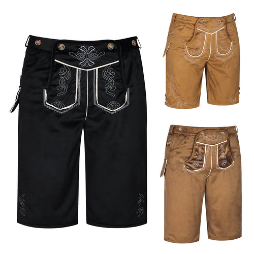 Herren nan kurze Trachtenhose mit besticktem Hosenlatz und Komfortbund Echo Archiv