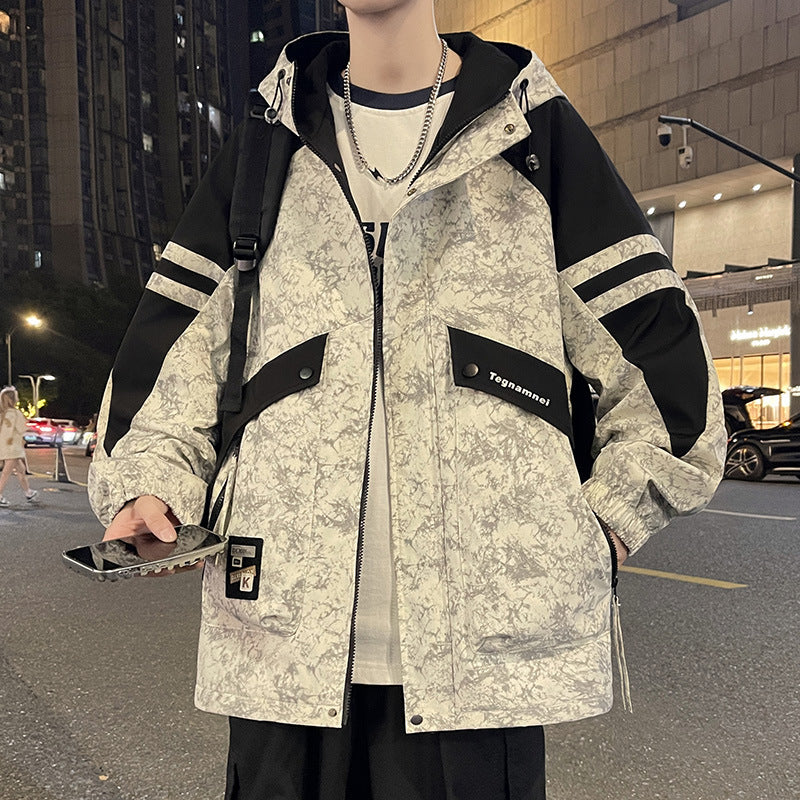 Herren urbaner Windbreaker mit funktionalen Taschen Echoarchiv