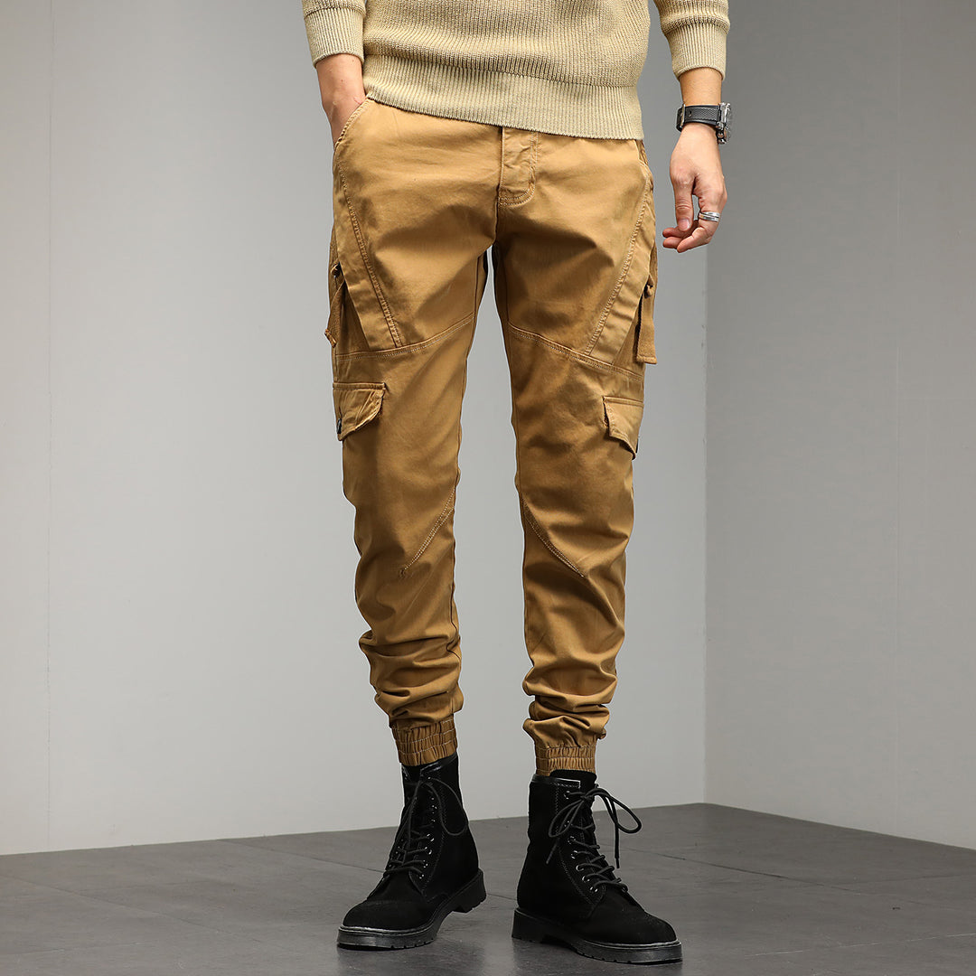 Herren Tapered‑Cargo‑Joggerhose mit ergonomischen Knieabnähern, Klapp‑Utility‑Taschen und geripptem Knöchelabschluss Echo Archiv