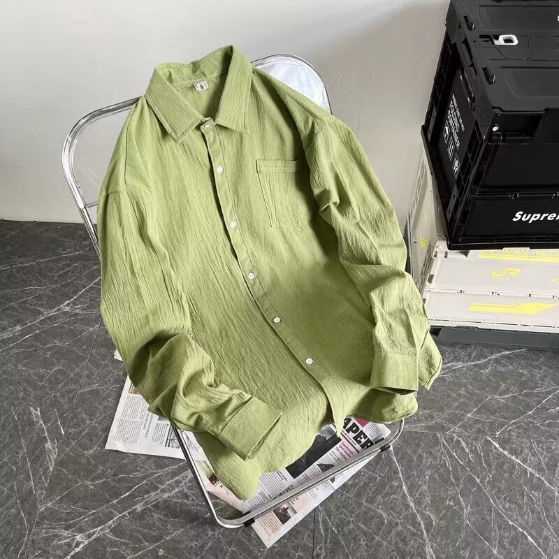 Herren Lässiges Hemd mit Brusttasche und Knopfleiste Echoarchiv