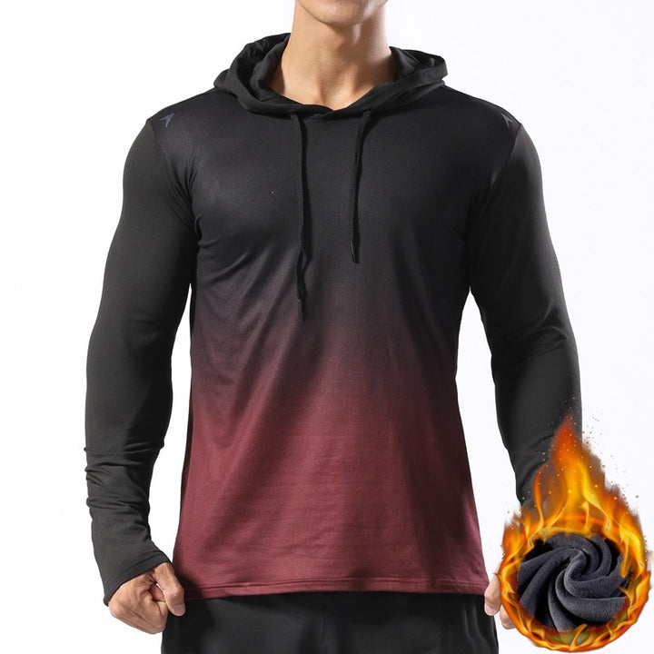 Herren Thermo-Langarm-Hoodie aus Funktionsstretch mit Kapuze, Daumenloch & feuchtigkeitsregulierender Fütterung Echo Archiv