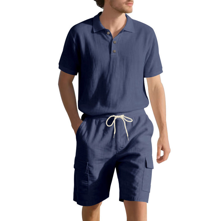 Herren Polohemd und Cargo-Shorts Set Echoarchiv