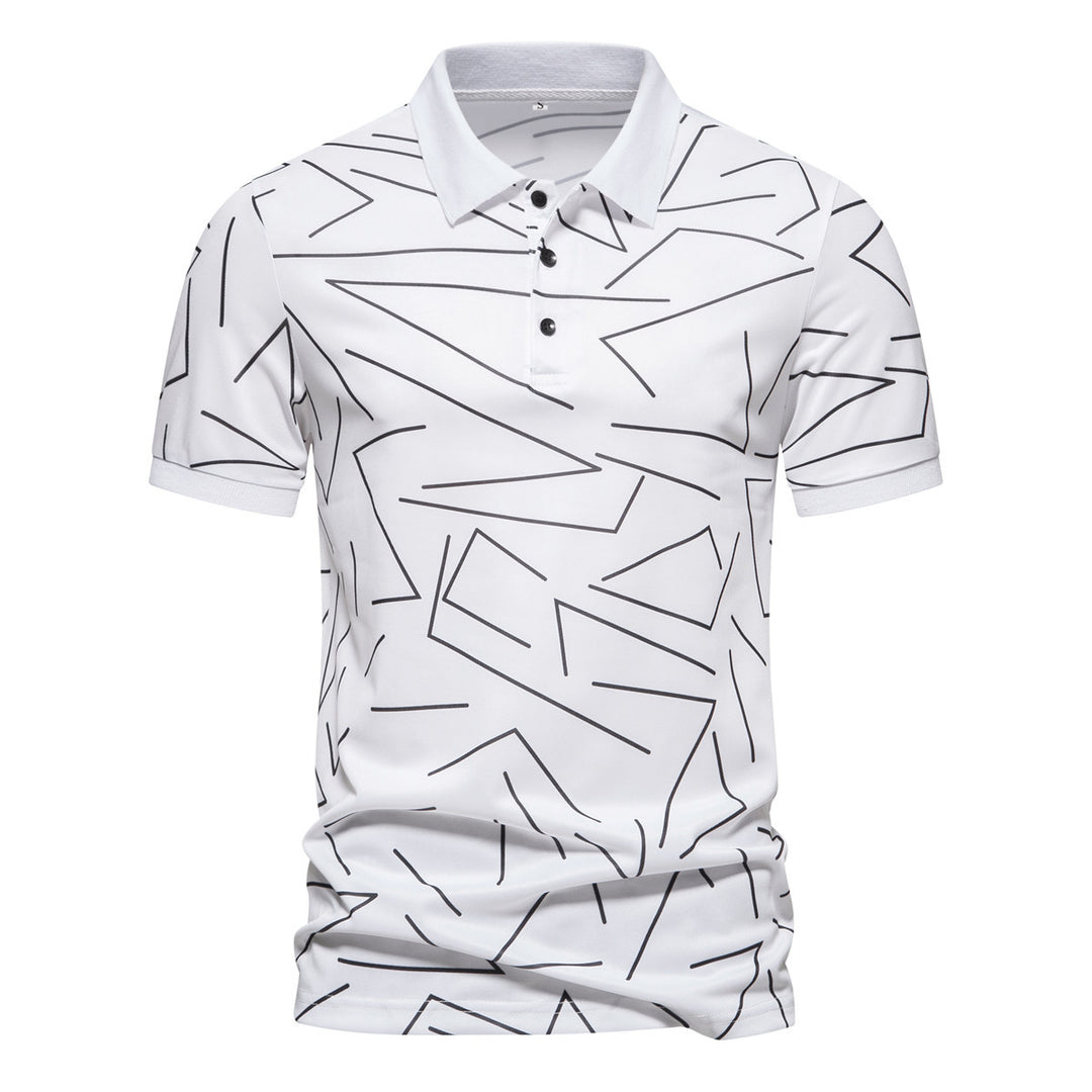 Herren Poloshirt mit modernem Grafikdesign Echoarchiv