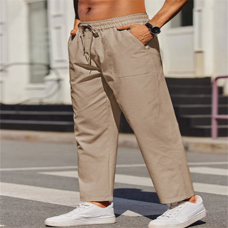 Herren Freizeithose aus leichtem, atmungsaktivem Material mit elastischem Bund und praktischen Taschen Echoarchiv