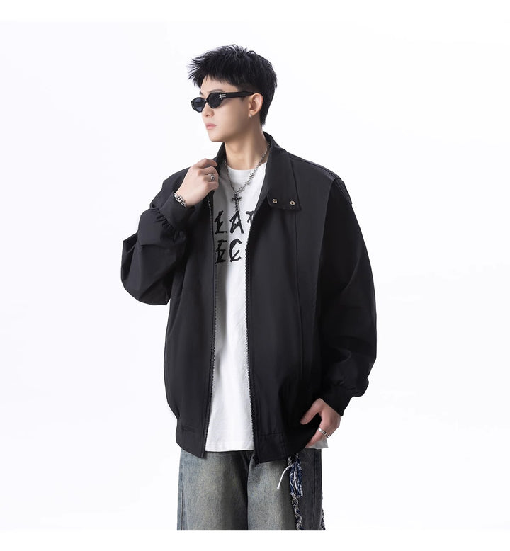 Herren Urbane Utility-Jacke mit hohem Kragen Echoarchiv