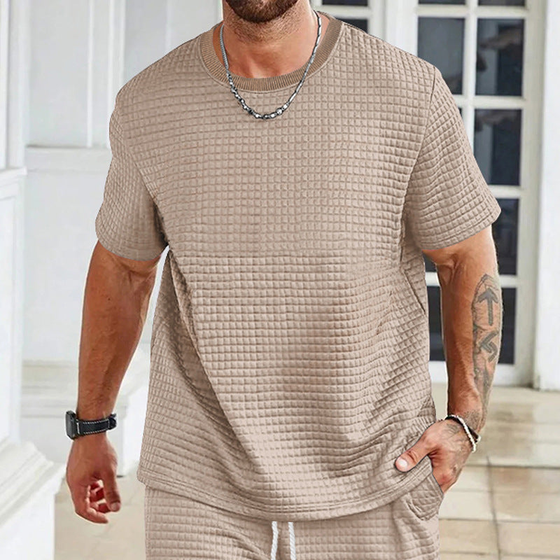 Herren lässiges T-Shirt mit strukturiertem Design Echoarchiv