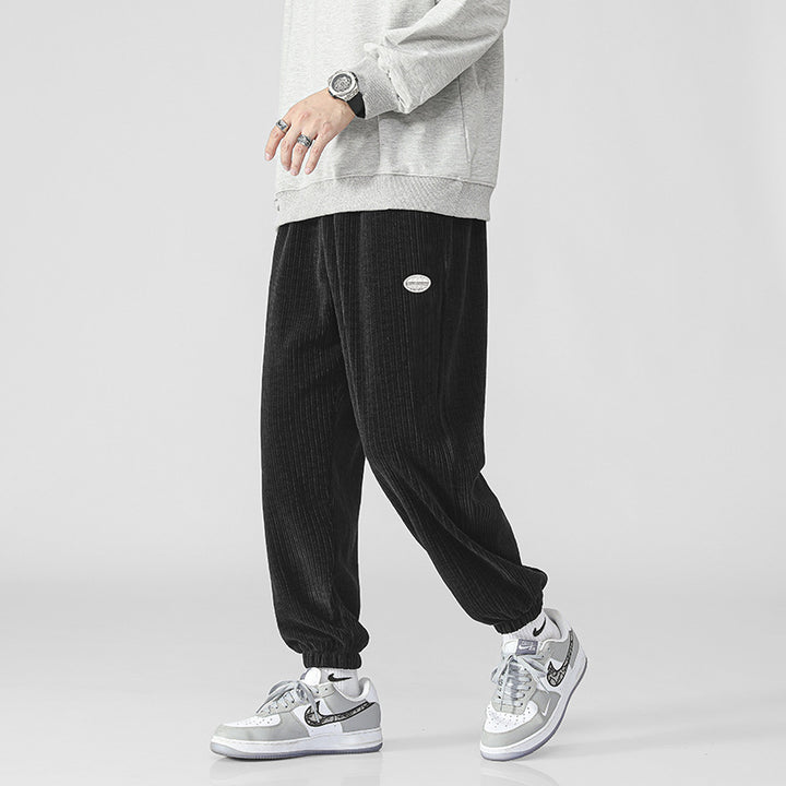 Herren Weiche Cord-Jogginghose im Relaxed-Fit mit elastischem Bund und Bündchen Echo Archiv