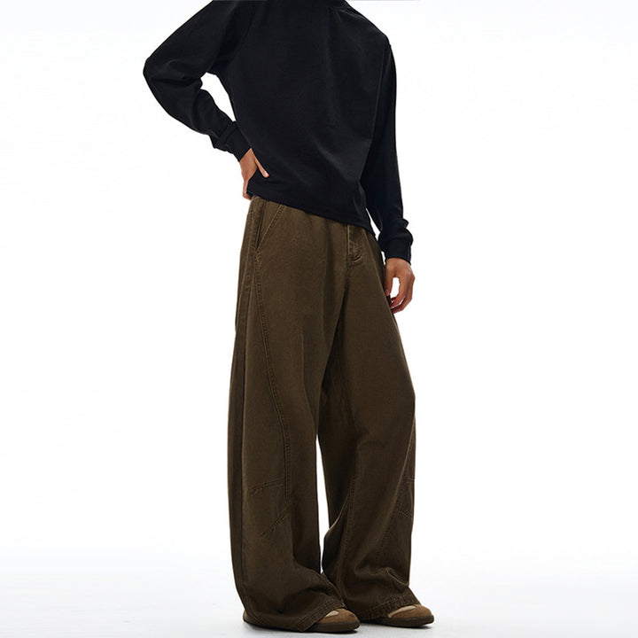 Herren Baggy-Palazzo-Hose aus schwerem Baumwoll-Canvas mit verstärkten Knieeinsätzen Echo Archiv