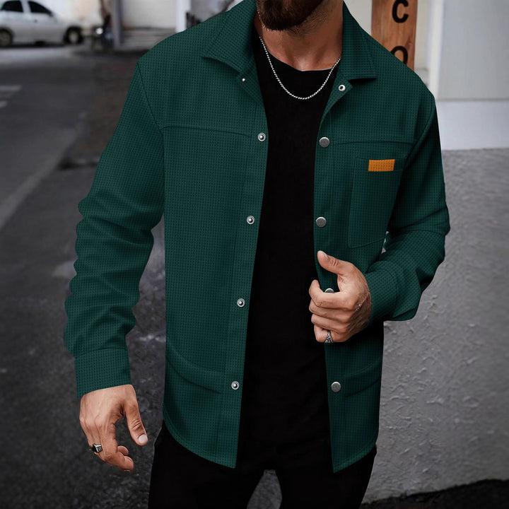 Herren modische Übergangsjacke mit praktischen Taschen und elastischen Bündchen Echoarchiv