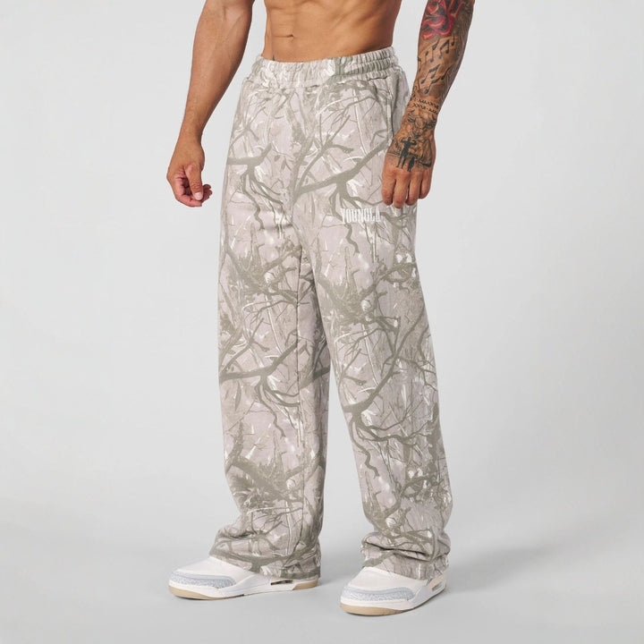 Herren nan weite Camouflage-Jogginghose mit elastischem Komfortbund und Oberschenkel-Logo Echo Archiv