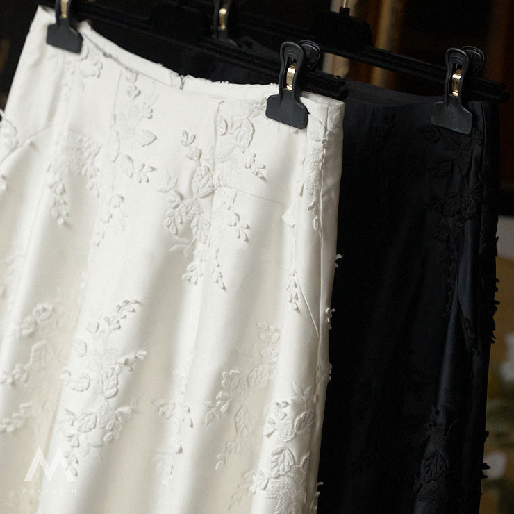 Damen Eleganter Maxirock mit floralem Muster Echoarchiv