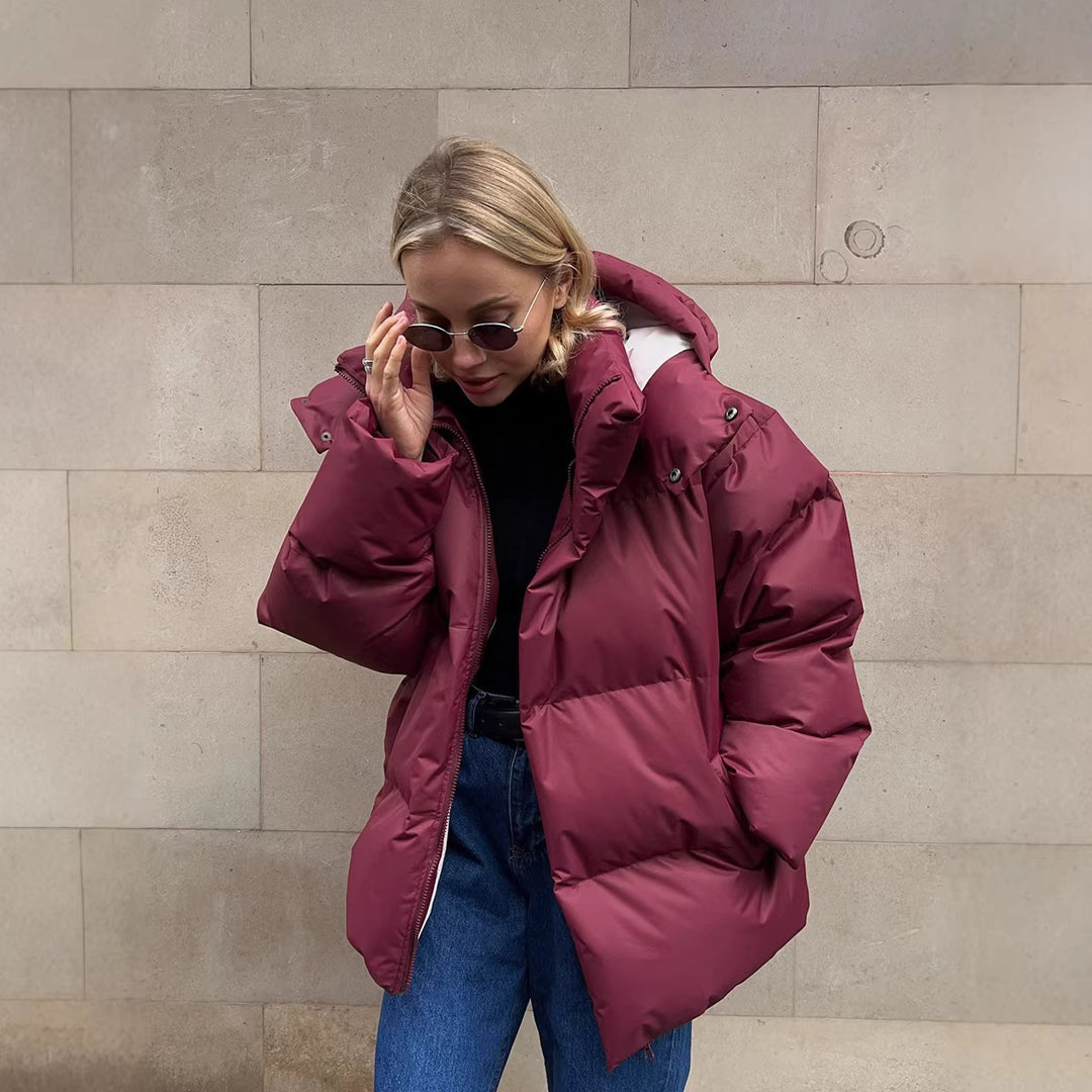 Damen Steppdaunenjacke mit hohem Kragen Echoarchiv