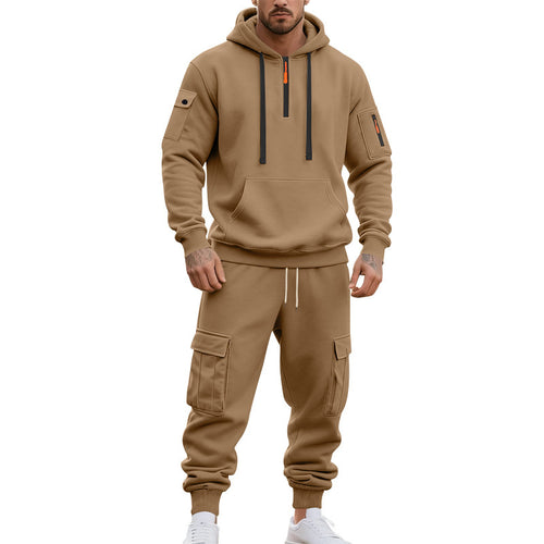 Herren komfortables Hoodie- und Cargo-Set Echoarchiv