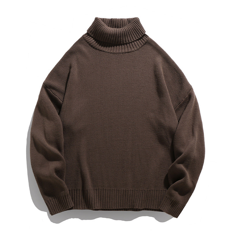 Unisex Lässiger Rollkragenpullover aus Feinstrick mit geripptem Kragen Echo Archiv