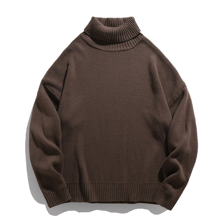 Unisex Lässiger Rollkragenpullover aus Feinstrick mit geripptem Kragen Echo Archiv