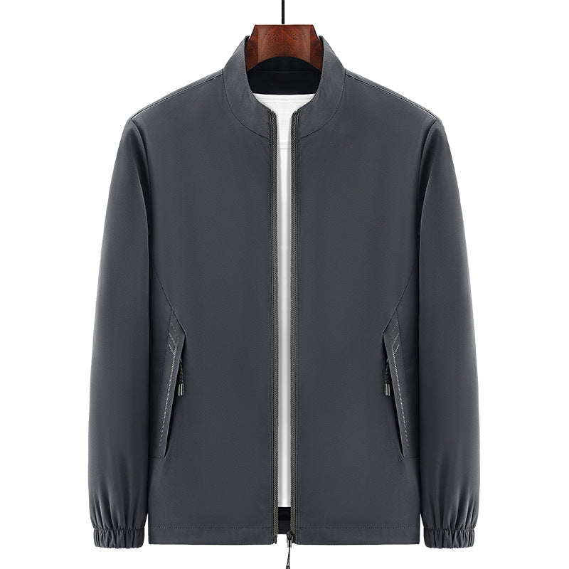Herren Urbaner Micro‑Ripstop‑Übergangsblouson mit Stehkragen, verdecktem Reißverschluss & elastischen Manschetten Echoarchiv