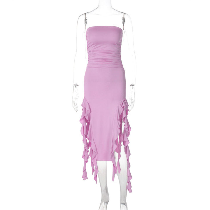 Damen Wickelkleid mit Rüschen und figurformendem Schnitt Echo Archiv