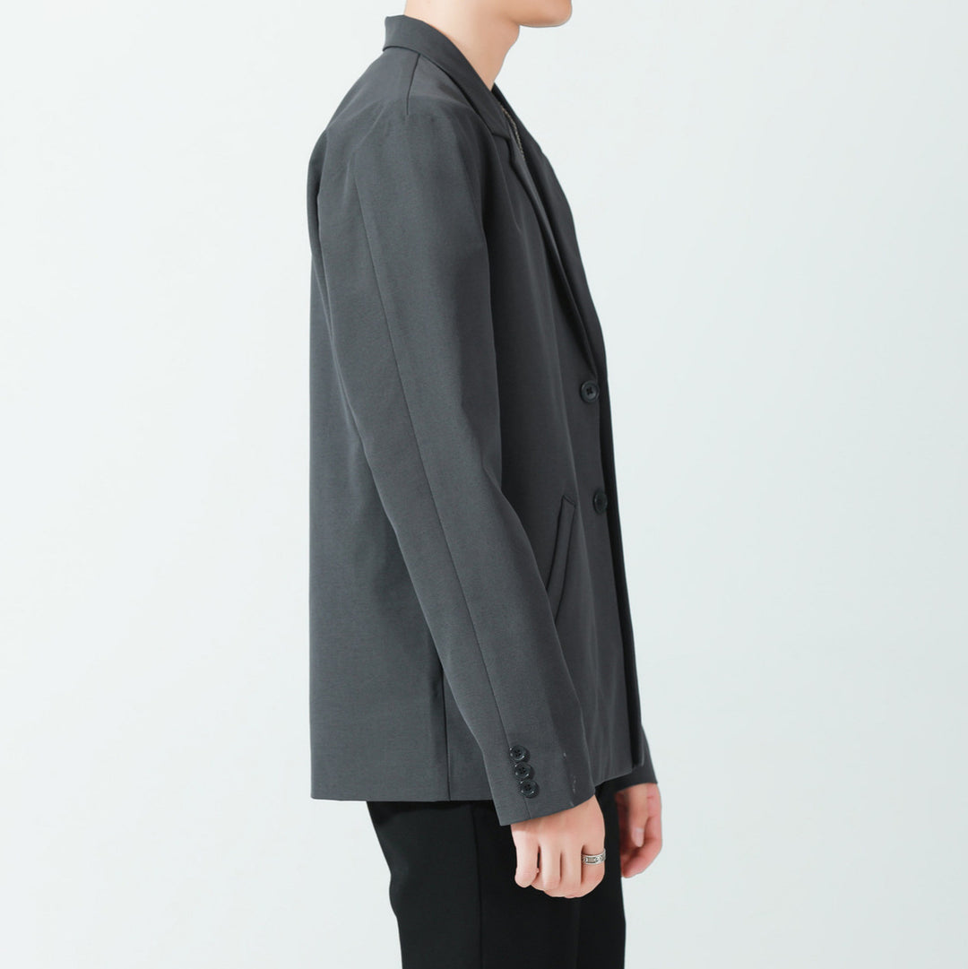 Herren Relaxed-Fit Baumwollmix Oversize-Sakko mit Zwei-Knopf-Verschluss Echo Archiv