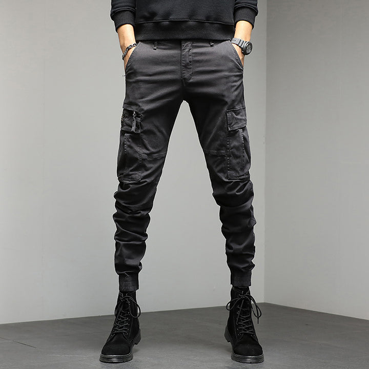 Herren Cargo-Joggerhose im Utility-Stil mit Bündchen und Mehrfachtaschen – Bravaro