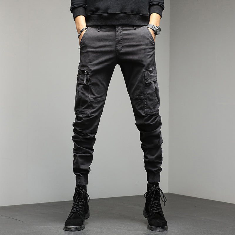 Herren Cargo-Joggerhose mit Multifunktionalen Taschen, verstärkten Kniepartien und elastischen Bündchen Echoarchiv