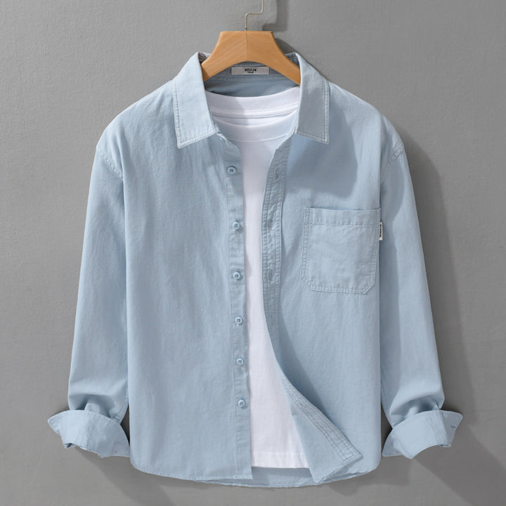 Herren Leichtes Baumwoll-Overshirt mit Brusttasche und Relaxed‑Fit Echoarchiv