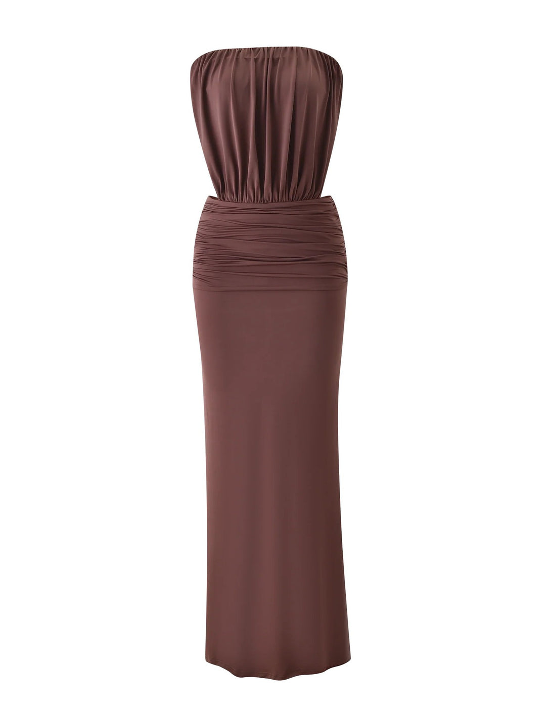 Damen Langes, figurbetontes Maxikleid mit gerafftem Oberteil Echo Archiv
