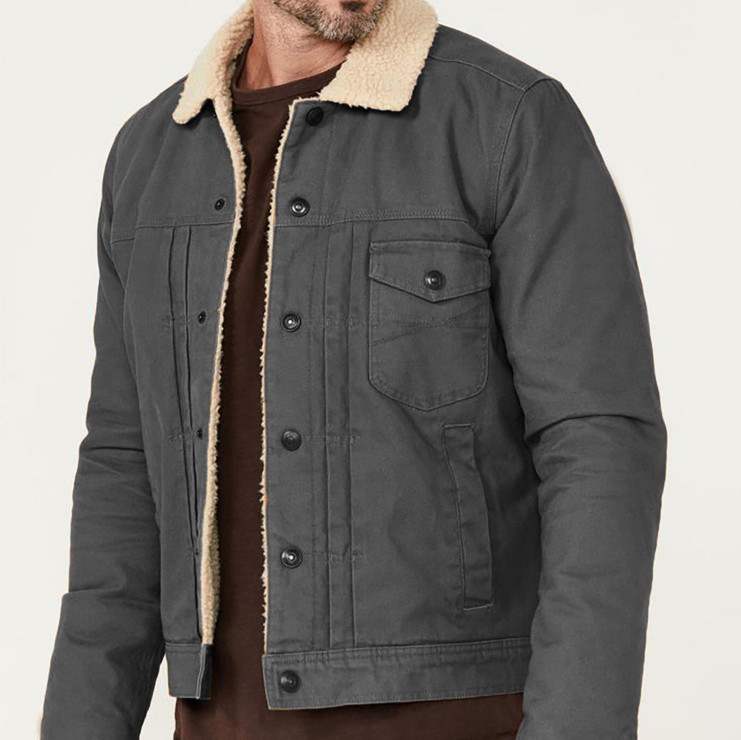 Herren warme und stilvolle Jacke mit Sherpa-Futter Echoarchiv