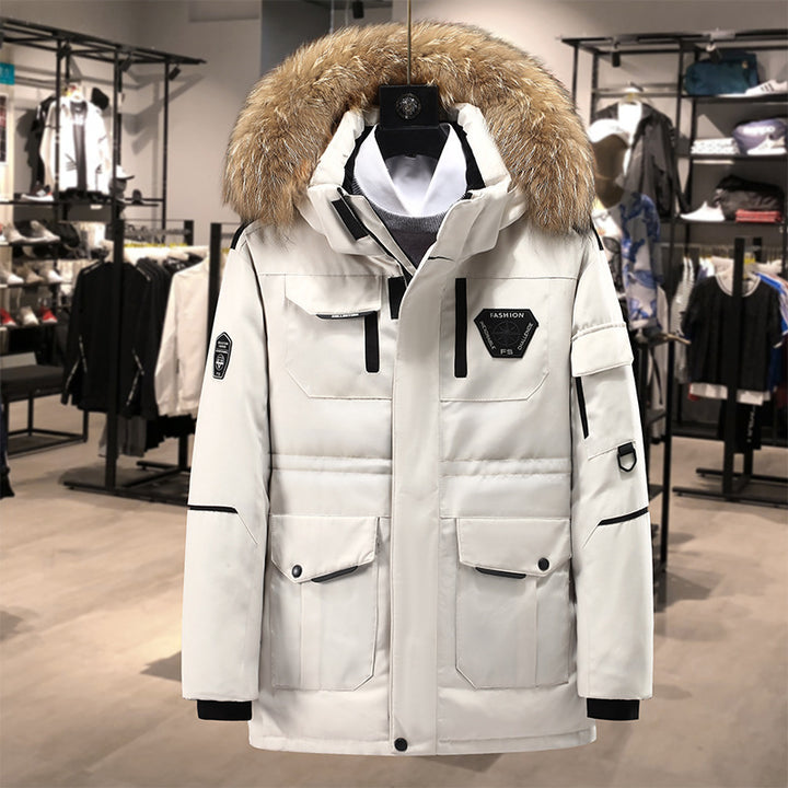 Herren Premium Expeditionsparka mit Kunstfellkragen, winddichter Membran und multifunktionalen Taschen Echo Archiv