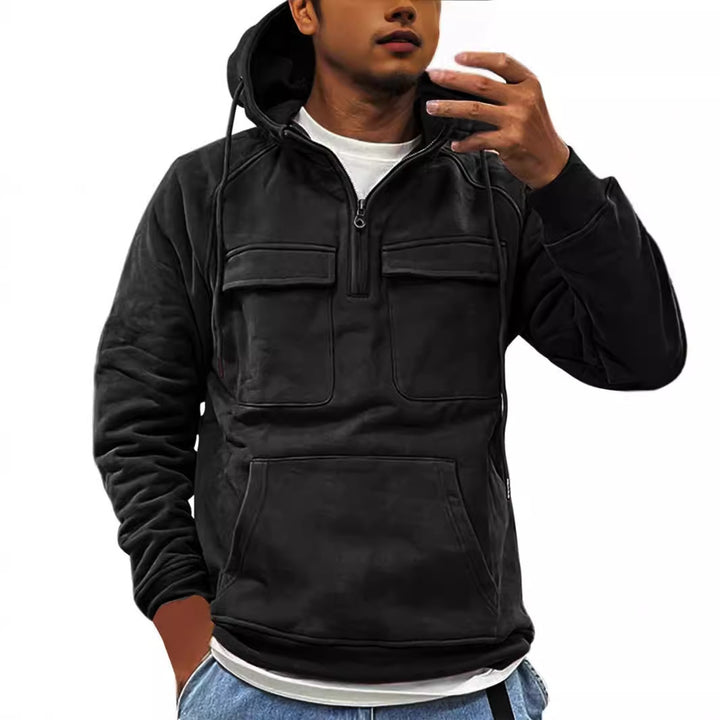 Herren Outdoor-Pullover mit praktischen Taschen und hohem Kragen Echoarchiv