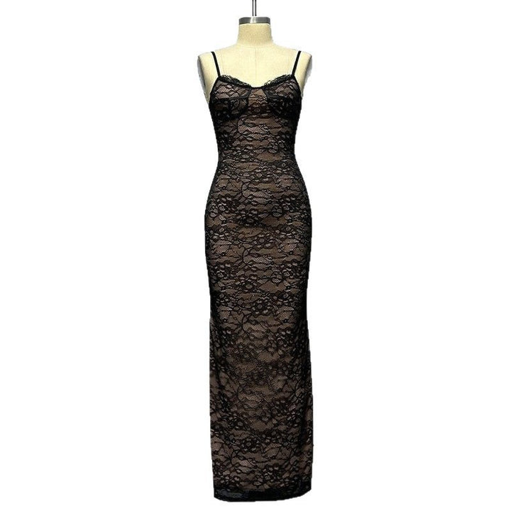Damen Spitzenmaxikleid mit verführerischem Lingerie-Look und elegantem Akzent Echo Archiv