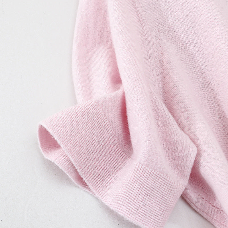 Damen Kurzarm-Feinstrick-Cardigan mit Rundhalsausschnitt und durchgehender Knopfleiste Echo Archiv