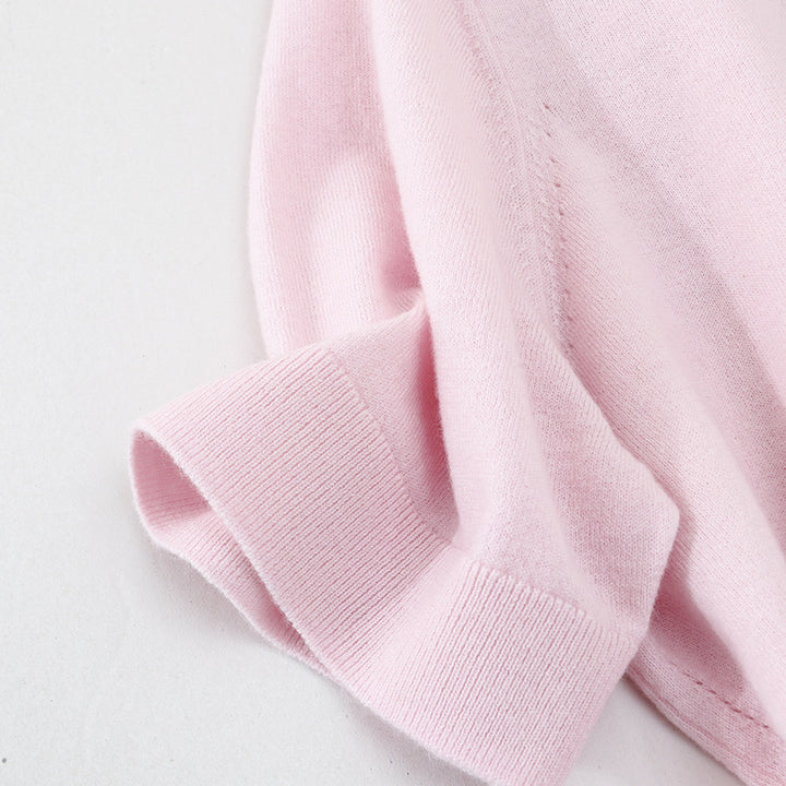 Damen Kurzarm-Feinstrick-Cardigan mit Rundhalsausschnitt und durchgehender Knopfleiste Echo Archiv