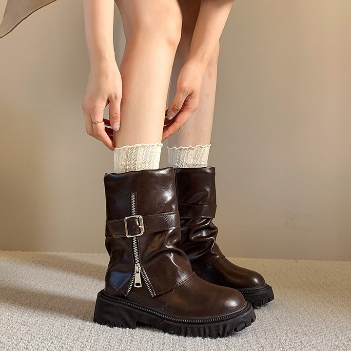 Damen Lässige Stiefeletten mit Schnallen-Design Echo Archiv