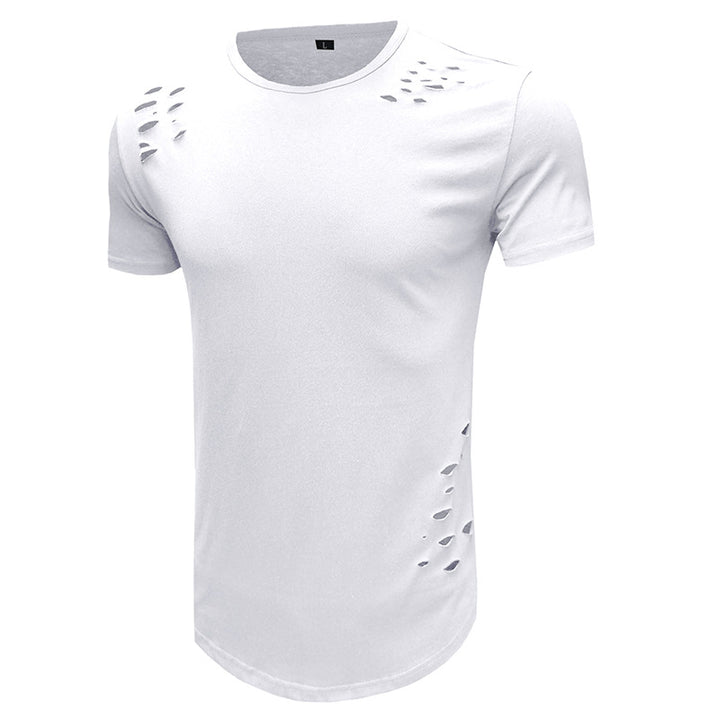 Herren modisches T-Shirt mit aufwendigen Rippen Echoarchiv
