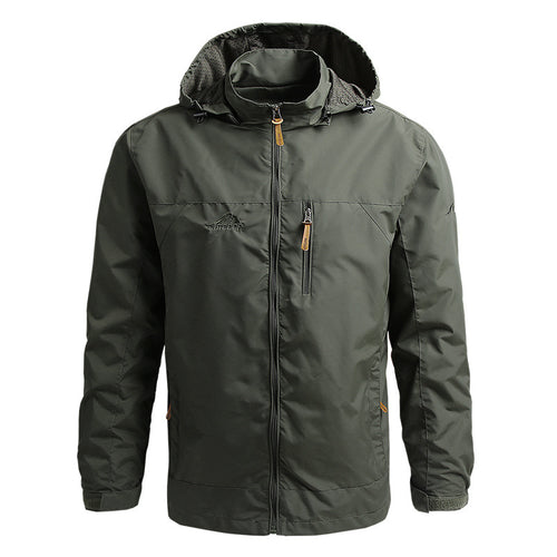 Herren Ultraleichte Trekking-Kapuzenjacke mit Mesh‑Innenfutter, Brustzip und Klettmanschetten Echo Archiv