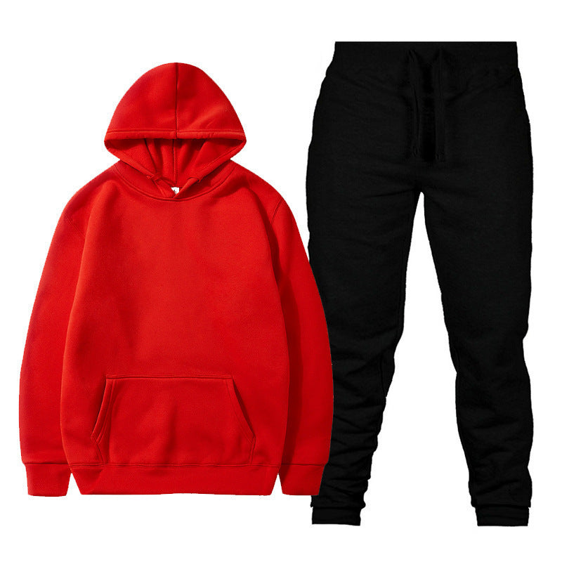 Unisex nan gemütliches Hoodie-Jogginganzug-Set mit Kängurutasche, elastischem Tunnelzugbund und gerippten Bündchen Echo Archiv
