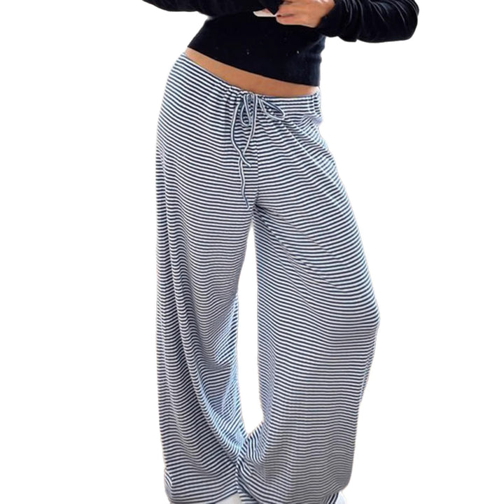 Damen Lässige Lounge-Hosen mit elastischem Bund und feinem Streifenmuster Echo Archiv