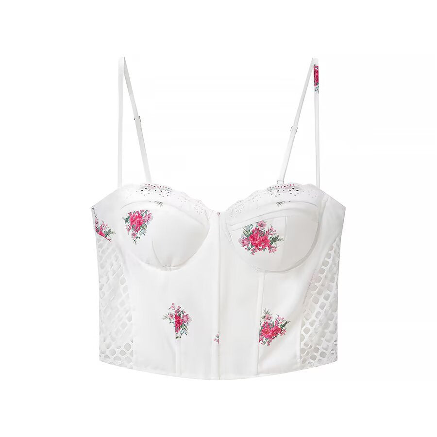 Damen Lockerer Longline-Blazer mit floralem Allover-Print und Pattentaschen Echo Archiv