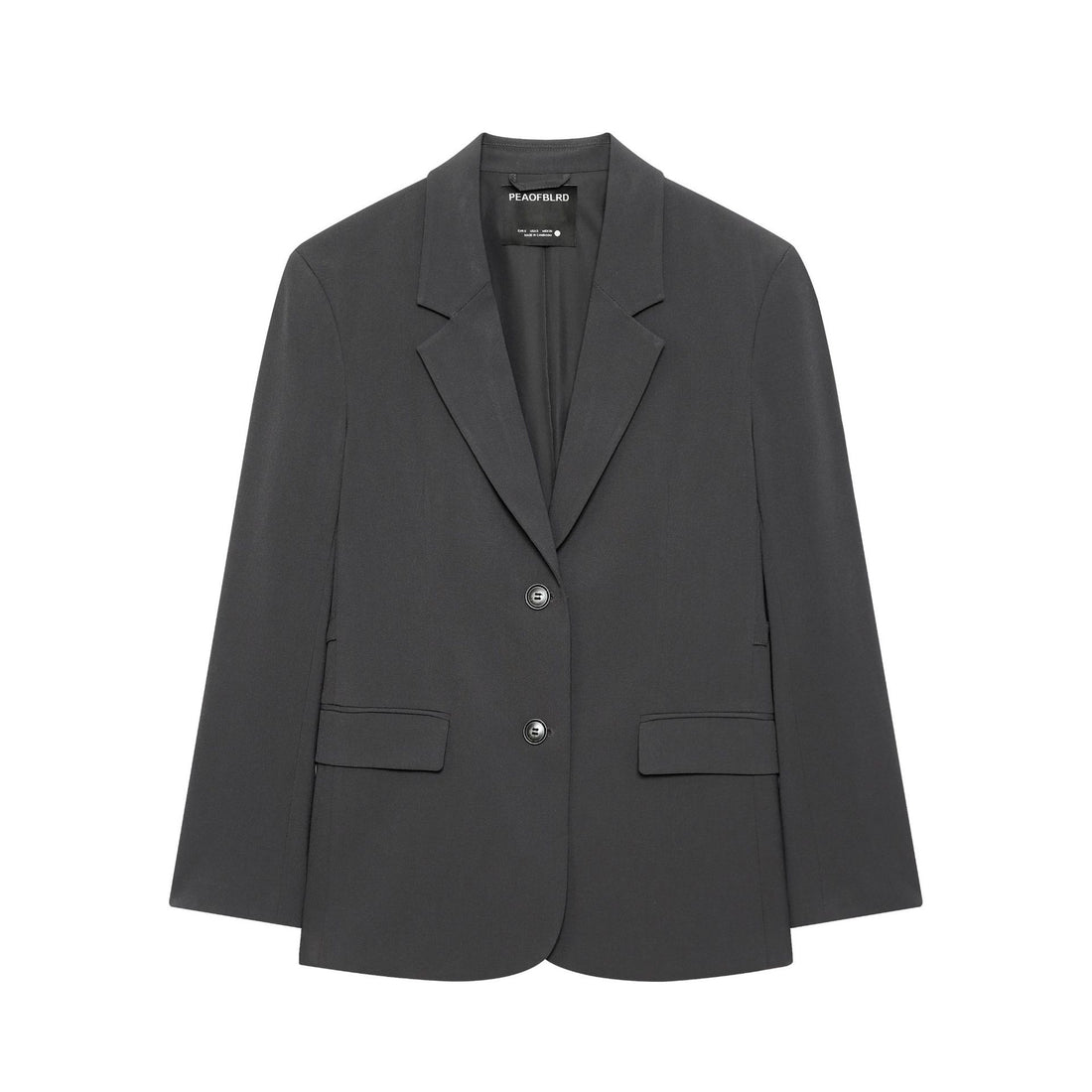 Damen modernes Relax-Blazer mit strukturlosem Fall, Reverskragen und Pattentaschen – Valéne